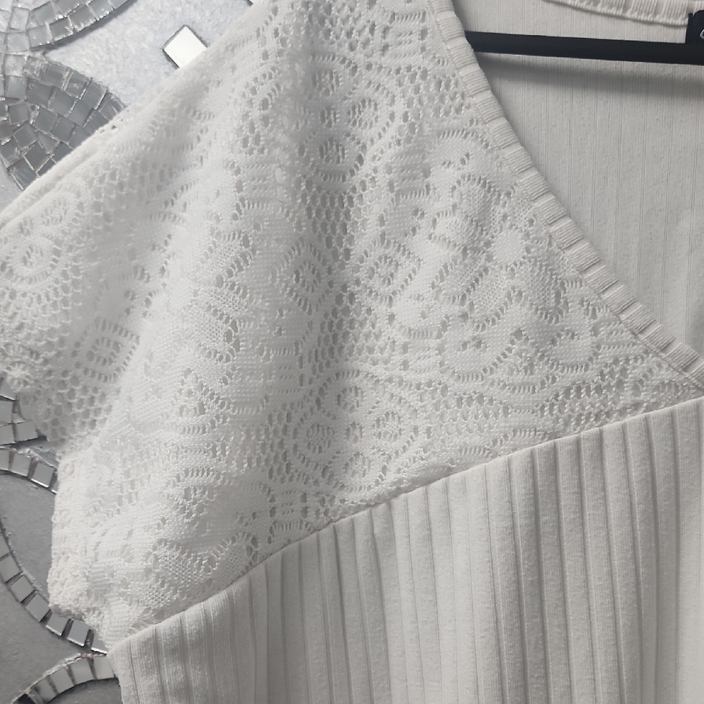 Chic White Lace Top by Olive & Oak - Picture 3 of 5
